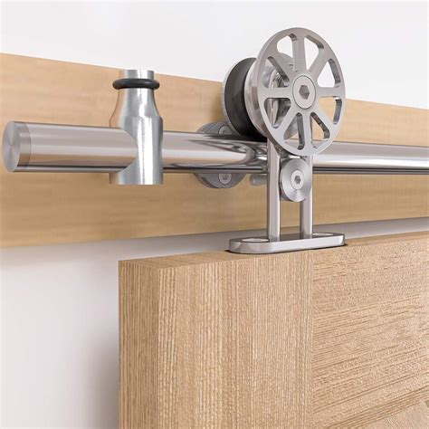 stainless steel box track barn door hardware|heavy duty rolling door hardware.